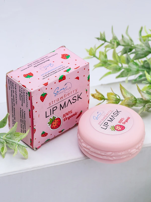 strawberry lip mask for dark lips